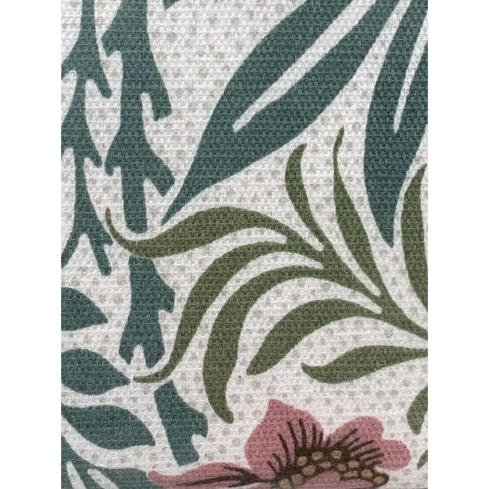 William Morris & Co Shower Curtain Fabric 72x72” Floral Larkspur Teal Pink Blue